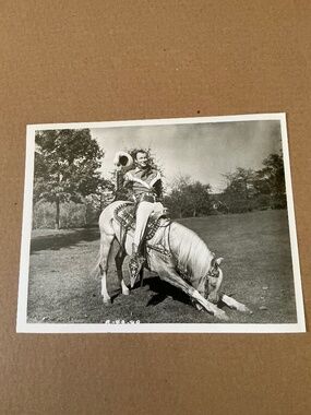 Vintage Roy Rogers Trigger Glossy 8x10 Photo Reprint Western